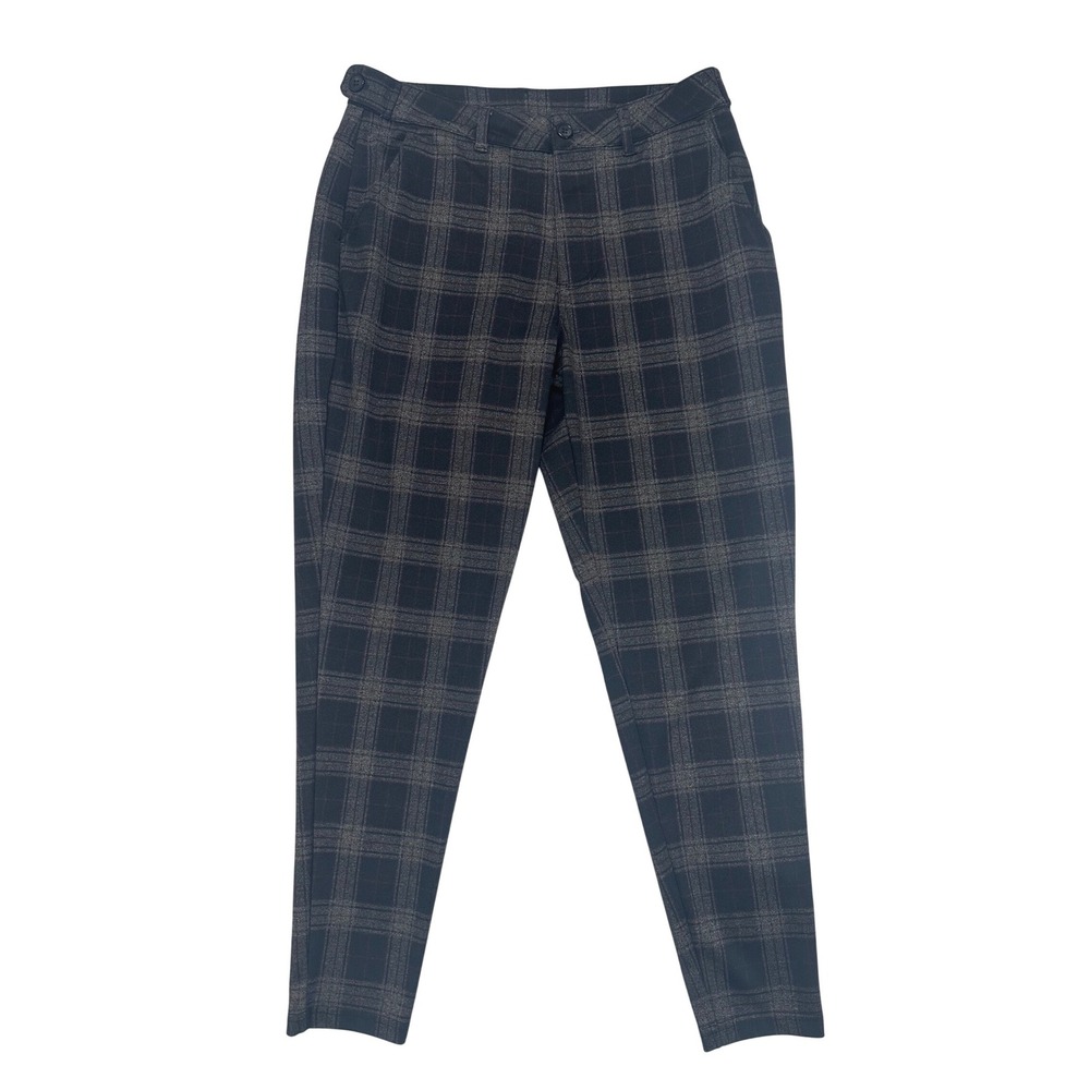 YoungLA 615 Plaid Dress‎ Pants Mens Black Gray Tapered Slim Fit Chinos size 32